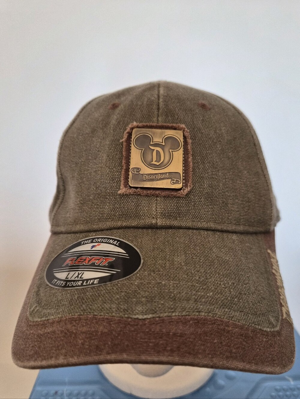 Disney Parks "Disneyland" Metal Logo Baseball Cap For Adults Size L/XL